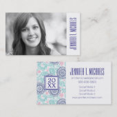 Foto Afstuderen | Etnische paisley Contactkaartje (Voorkant / Achterkant)