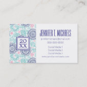 Foto Afstuderen | Etnische paisley Contactkaartje (Achterkant)