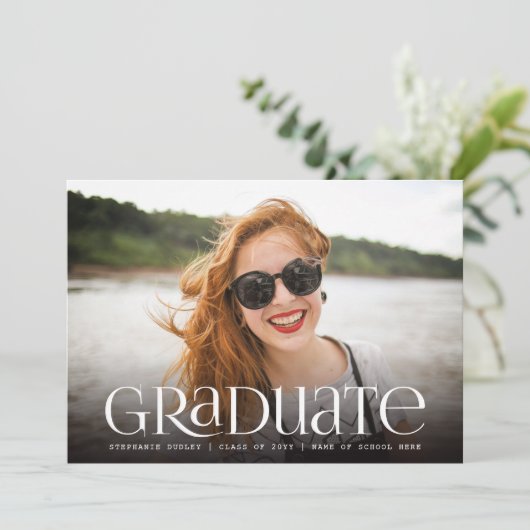Foto afstuderen feestdag 3 kaart (Staand voorkant)