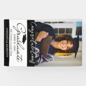 Foto Afstuderen Gefeliciteerd Afstudeerder 2025 Zw Spandoek (Horizontaal)