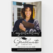 Foto Afstuderen Gefeliciteerd Afstudeerder 2025 Zw Spandoek (Verticaal)