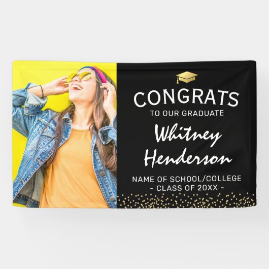 Foto Afstuderen Gefeliciteerd banner (Horizontaal)