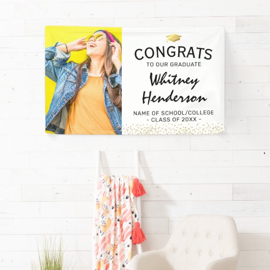 Foto Afstuderen Gefeliciteerd Spandoek (Insitu)