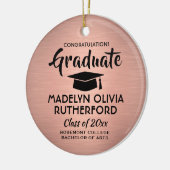 Foto Afstuderen gegoten roze roze roze goud Keramisch Ornament (Links)