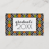 Foto Afstuderen | Geometrische anananassen Contactkaartje (Achterkant)