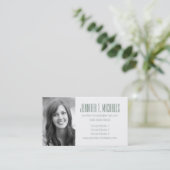 Foto Afstuderen | Geometrische Retrostijl Contactkaartje (Staand voorkant)