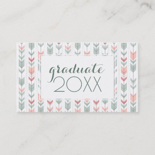 Foto Afstuderen | Geometrische Retrostijl Contactkaartje (Achterkant)