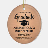 Foto Afstuderen gepenselde koper en zwart Keramisch Ornament (Links)