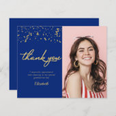 Foto Afstuderen Gold Blue Budget Hartelijk dank (Voorkant / Achterkant)