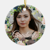 Foto afstuderen Gold script, klasse jaar elegant Keramisch Ornament (Voorkant)