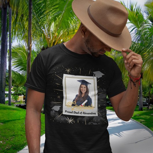 Foto Afstuderen Gradud Papa mam Custom Tri-Blend Shirt