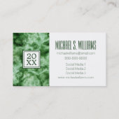 Foto Afstuderen | Groene marmer Contactkaartje (Achterkant)