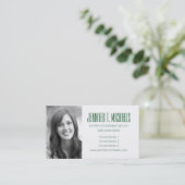 Foto Afstuderen | Groene palmbladeren Contactkaartje (Staand voorkant)