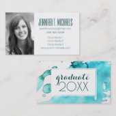 Foto Afstuderen | Handgeschilderd Contactkaartje (Voorkant / Achterkant)