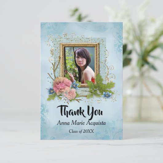 Foto Afstuderen Hartelijk dank Bedankkaart (Staand voorkant)