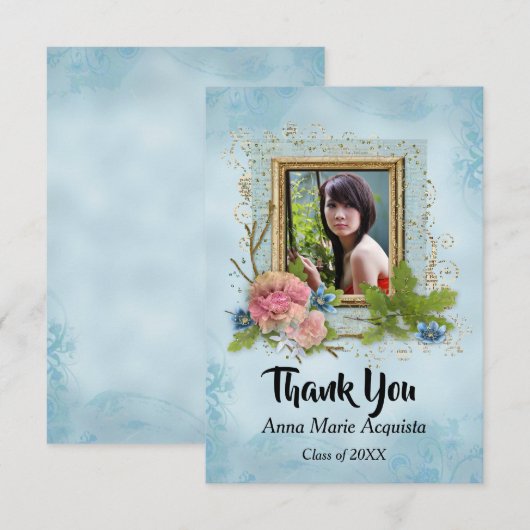  Foto Afstuderen Hartelijk dank Bedankkaart (Voorkant / Achterkant)