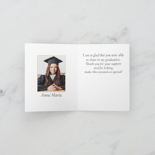 Foto Afstuderen - Hartelijk dank Kaart (Binnen)