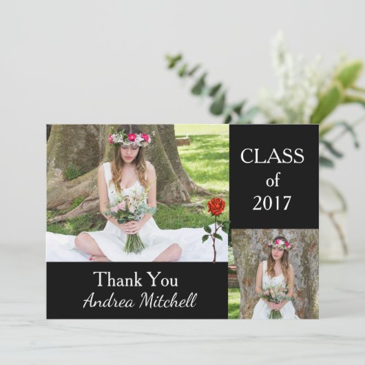 Foto Afstuderen - Hartelijk dank Kaart (Staand voorkant)