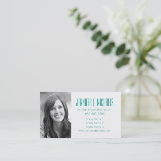 Foto Afstuderen | Heldere anananas Contactkaartje (Staand voorkant)