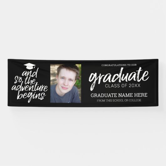 Foto afstuderen - Het avontuur begint met Virtual Spandoek (Horizontaal)