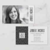 Foto Afstuderen | Hexagon Pattern Contactkaartje (Voorkant / Achterkant)