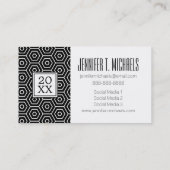 Foto Afstuderen | Hexagon Pattern Contactkaartje (Achterkant)