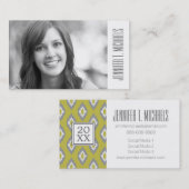 Foto Afstuderen | Ikat  Pattern Contactkaartje (Voorkant / Achterkant)