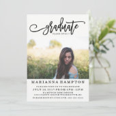 Foto Afstuderen Kaart | Moderne uitnodiging tot Af (Staand voorkant)