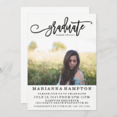 Foto Afstuderen Kaart | Moderne uitnodiging tot Af (Voorkant / Achterkant)