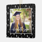 Foto Afstuderen Keepomwille Black Snowflake Keramisch Ornament (Links)