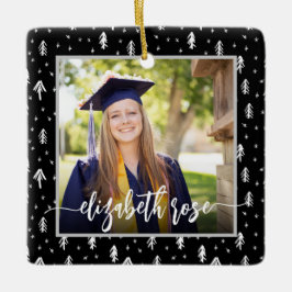 Foto Afstuderen Keepomwille Black Snowflake Keramisch Ornament