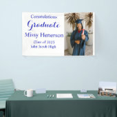 Foto-Afstuderen, klasse 2023 Blauwe Sign Spandoek (Beurs)