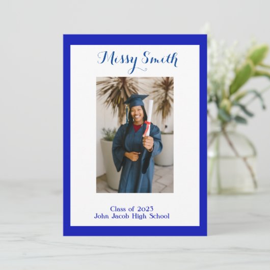 Foto Afstuderen, klasse 2023 Blue Kaart (Staand voorkant)