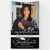 Foto Afstuderen Klasse van 2025 Black Congrats Afs Spandoek (Verticaal)