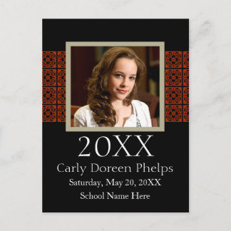 Foto Afstuderen kondiging zwart-wit Aankondigingskaart