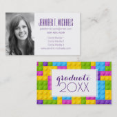 Foto Afstuderen | Kunststofbouwblokken Contactkaartje (Voorkant / Achterkant)