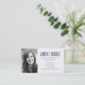 Foto Afstuderen | Lavendar Seashells Contactkaartje (Staand voorkant)
