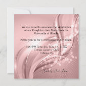 Foto Afstuderen Luxury Pink Metallic Kaart (Achterkant)