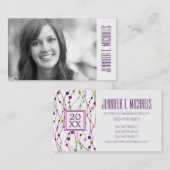 Foto Afstuderen | Meerkleurige Stippen Contactkaartje (Voorkant / Achterkant)