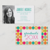 Foto Afstuderen |  middeleeuws rosette Contactkaartje (Voorkant / Achterkant)