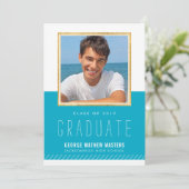 FOTO AFSTUDEREN minimal schattig gouden lijst held Kaart (Staand voorkant)