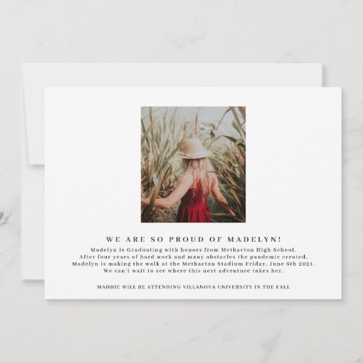 Foto Afstuderen Modern Gold Foil 2023 Aankondiging (Achterkant)