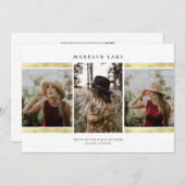 Foto Afstuderen Modern Gold Foil 2023 Aankondiging (Voorkant / Achterkant)