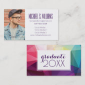 Foto Afstuderen | Modern ontwerp Contactkaartje (Voorkant / Achterkant)