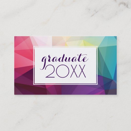 Foto Afstuderen | Modern ontwerp Contactkaartje (Achterkant)