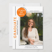 Foto Afstuderen Modern Script Black Oranje (Voorkant)