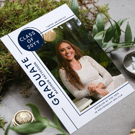 Foto Afstuderen Modern Script Blue White