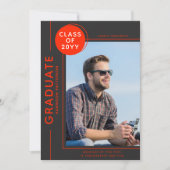 Foto Afstuderen Modern Script Red Gray (Voorkant)