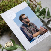 Foto Afstuderen Modern Script Silver Folie Uitnodiging