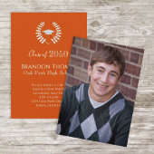 Foto Afstuderen Modern Simple Elegant Oranje Kaart